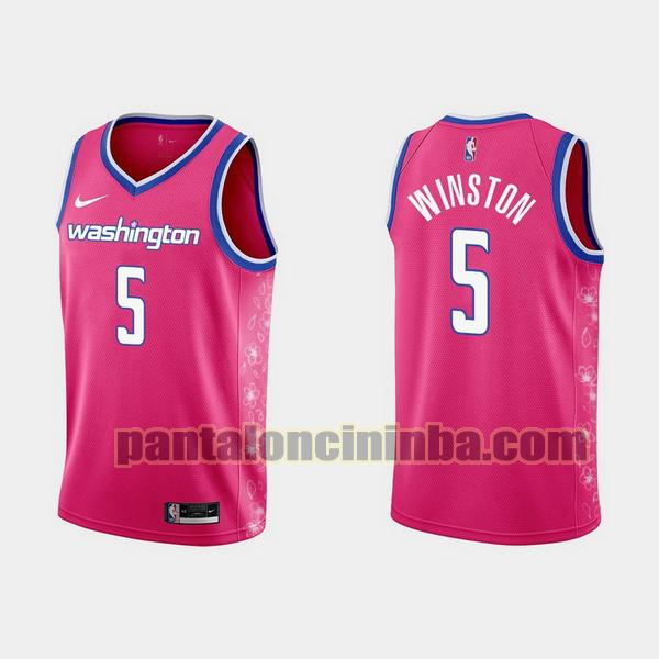 Maglie Uomo basket cassius winston 5 Washington Wizards Rosa 2022 2023