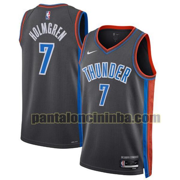 Maglie Uomo basket chet holmgren 7 Oklahoma City Thunder Nero 2022 2023