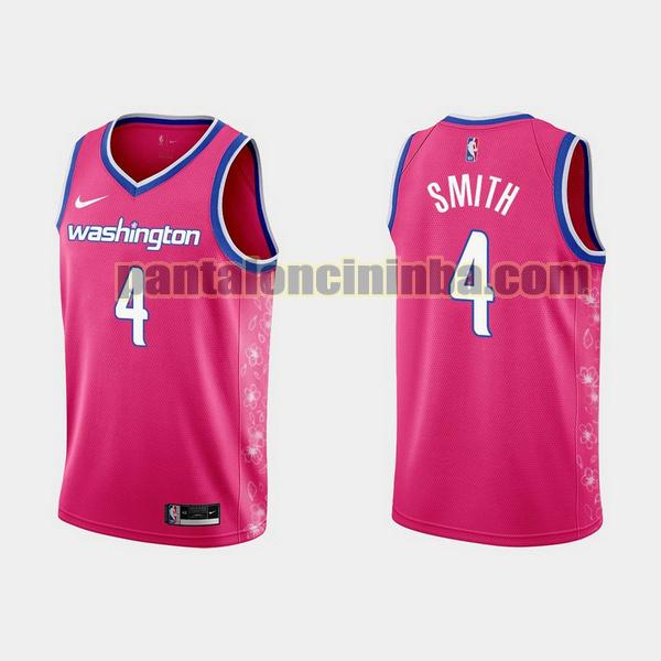 Maglie Uomo basket ish smith 4 Washington Wizards Rosa 2022 2023