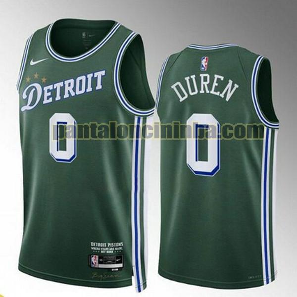 Maglie Uomo basket jalen duren 0 Detroit Pistons Verde 2022-2023