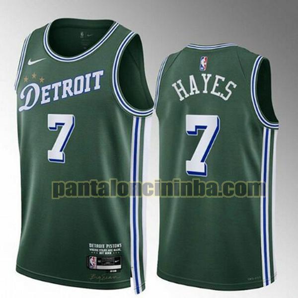 Maglie Uomo basket killian hayes 7 Detroit Pistons Verde 2022-2023