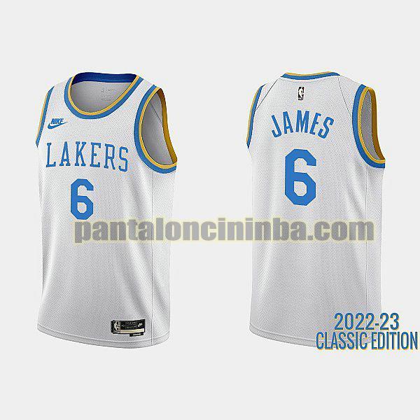 Maglie Uomo basket lebron james 6 Los Angeles Lakers Bianco 2022-23