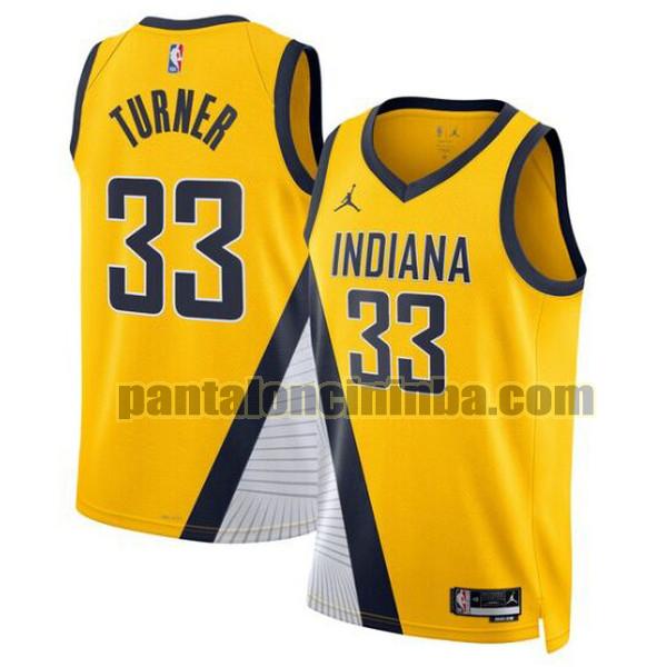 Maglie Uomo basket myles turner Indiana Pacers Giallo 2022 2023