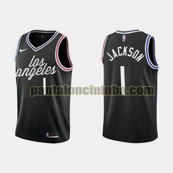 Maglie Uomo basket reggie jackson 1 Los Angeles Clippers Nero 2022-2023