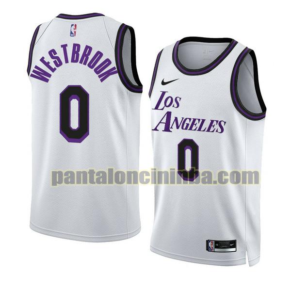 Maglie Uomo basket russell westbrook 0 Los Angeles Lakers Bianco 2022-2023