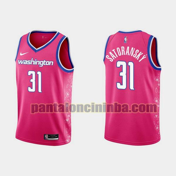 Maglie Uomo basket tomas satoransky 31 Washington Wizards Rosa 2022 2023