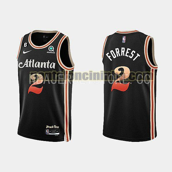 Maglie Uomo basket trent forrest 2 Atlanta Hawks Nero 2022-2023