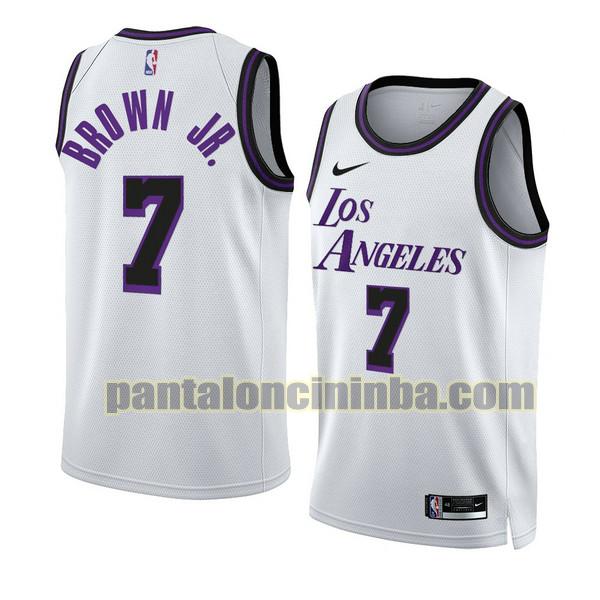 Maglie Uomo basket troy brown jr 7 Los Angeles Lakers Bianco 2022-2023