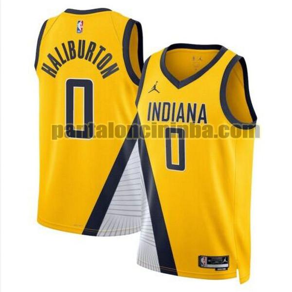 Maglie Uomo basket tyrese haliburton Indiana Pacers Giallo 2022 2023