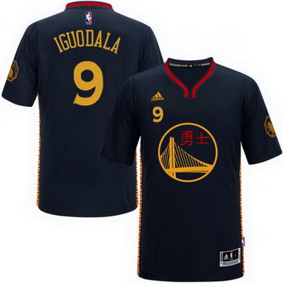 maglietta nba andre iguodala 9 2016 golden state warriors cina nero