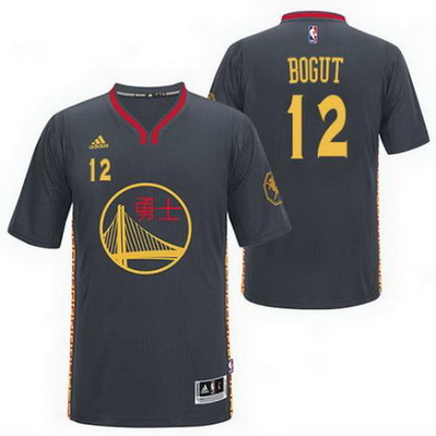 maglietta basket andrew bogut 12 golden state warriors nero