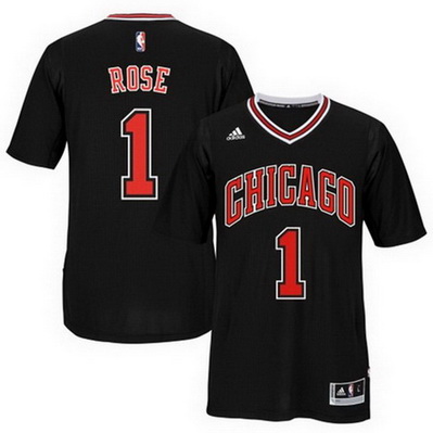 maglietta basket chicago bulls derrick rose 1 nero