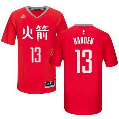 maglietta nba james harden 13 houston rockets cina rosso