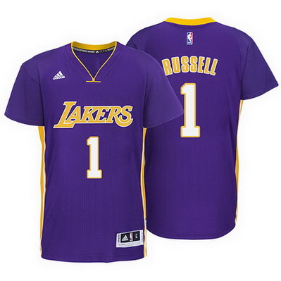 maglietta nba los angeles lakers d'angelo russell 1 rev30 porpora