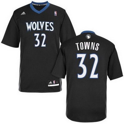 maglietta nba minnesota timberwolves anthony towns 32 rev30 nero