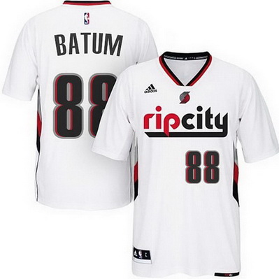 maglietta uomo portland trail blazers nicolas batum 88 bianca