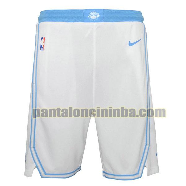 Pantaloncini Nba Uomo basket Los Angeles Lakers Bianco 2021