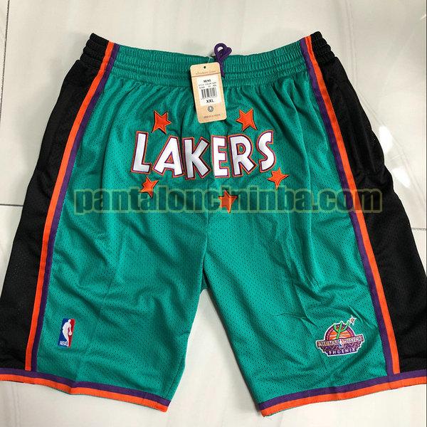 Pantaloncini Nba Uomo basket Los Angeles Lakers Verde 2021