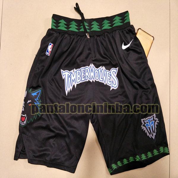 Pantaloncini Nba Uomo basket Minnesota Timberwolves Nero 2021