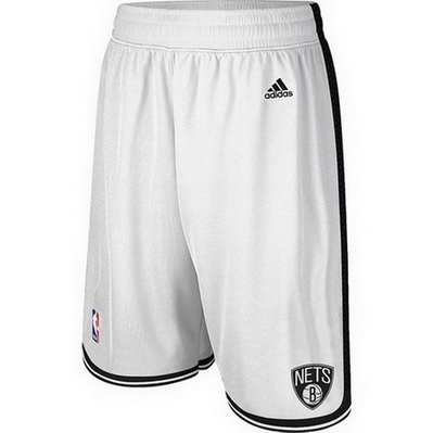 pantaloncini corti uomo basket nba brooklyn nets rev30 bianca