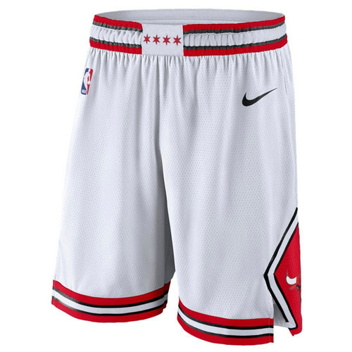 pantaloncini corti uomo basket nba chicago bulls 2018-2019 bianca