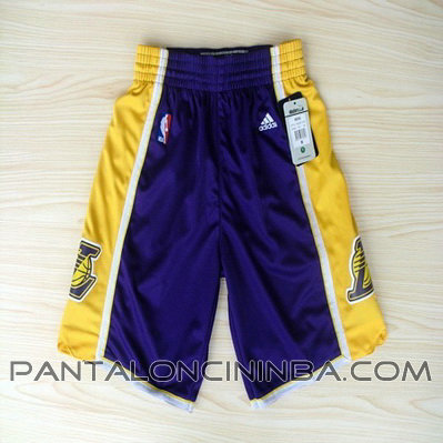 pantaloncini corti uomo basket nba los angeles lakers rev30 porpora