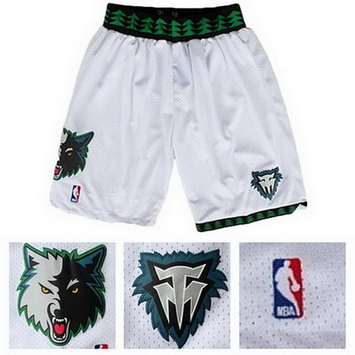 pantaloncini corti uomo basket nba minnesota timberwolves retro bianca