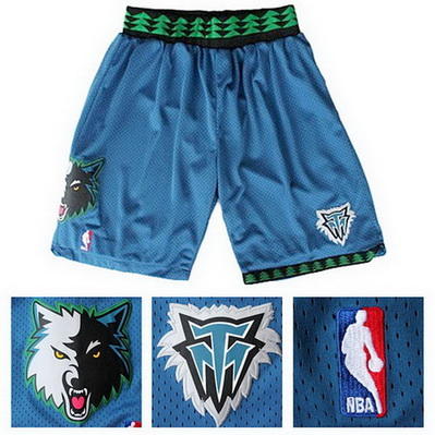 pantaloncini corti uomo basket nba minnesota timberwolves retro blu