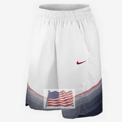 pantaloncini corti uomo basket nba usa 2014 rev30 bianca