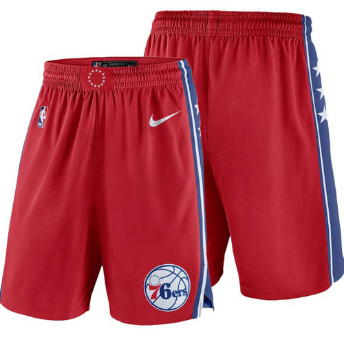 pantaloncini corti uomo basket nba philadelphia 76ers 2018-2019 rosso