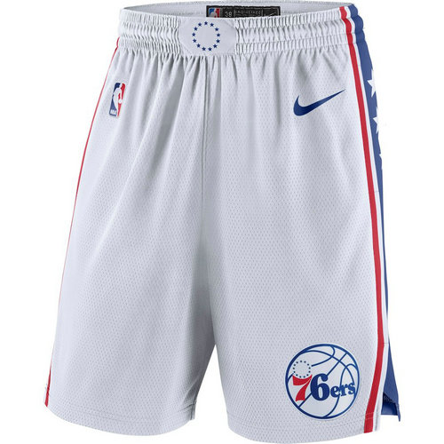 pantaloncini corti uomo basket nba philadelphia 76ers 2018-2019 bianca