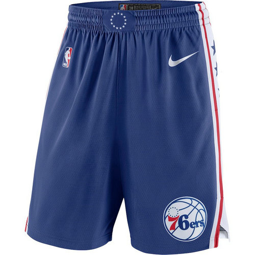 pantaloncini corti uomo basket nba philadelphia 76ers 2018-2019 blu