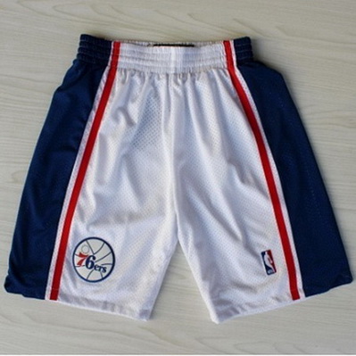 pantaloncini corti uomo basket nba philadelphia 76ers retro bianca