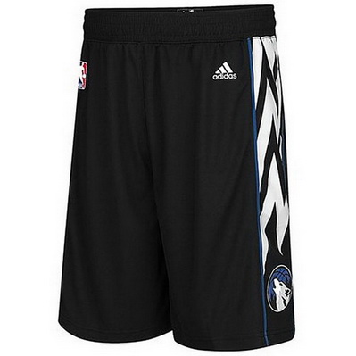 pantaloncini corti uomo basket nba minnesota timberwolves nero