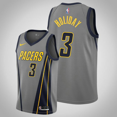 maglia Aaron Holiday 3 2018-2019 indiana pacers grigio