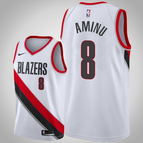 maglia Al Farouq Aminu 8 2018-2019 portland trail blazers bianca