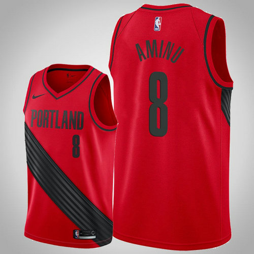 maglia Al Farouq Aminu 8 2018-2019 portland trail blazers rosso