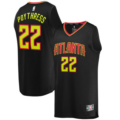 canotta basket Alex Poythress 22 2019 atlanta hawks nero