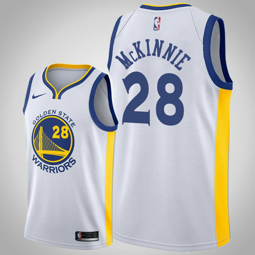 maglia Alfonzo McKinnie 28 2018-2019 golden state warriors bianca