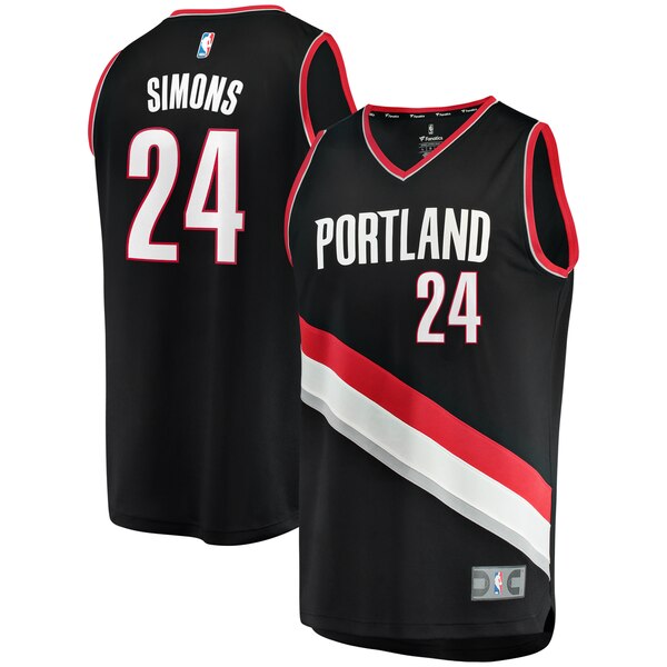 maglia basket Anfernee Simons 24 2019-2020 portland trail blazers nero