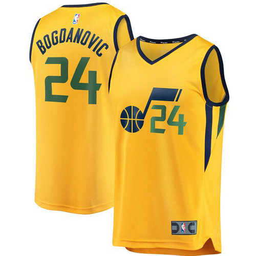 canotta Bojan Bogdanovic 24 2019 utah jazz giallo