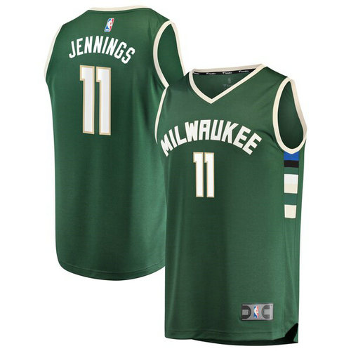 canotta basket Brandon Jennings 11 2019 milwaukee bucks verde