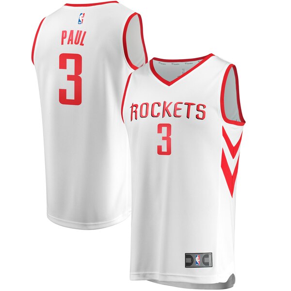 maglia chris paul 3 2020 houston rockets bianca