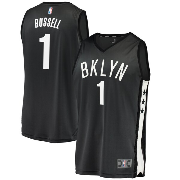 maglia d'angelo russel 1 brooklyn nets 2019-2020 nero