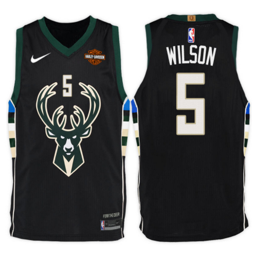 Maglia D,J. wilson 5 2017-2018 Milwaukee Bucks nero