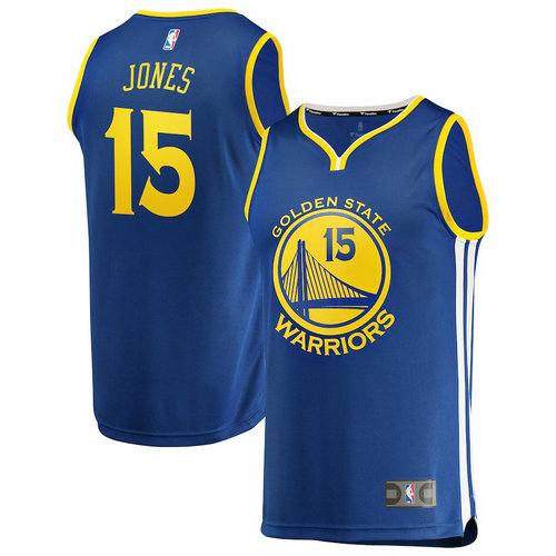 maglia Damian Jones 15 2017-2018 golden state warriors blu