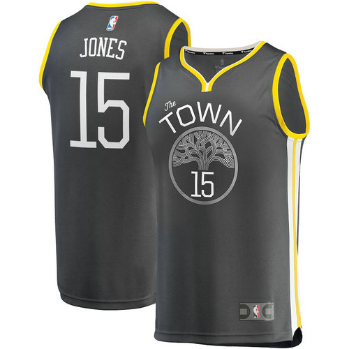 maglia Damian Jones 15 2017-2018 golden state warriors nero