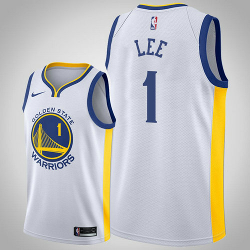 maglia Damion Lee 1 2018-2019 golden state warriors bianca