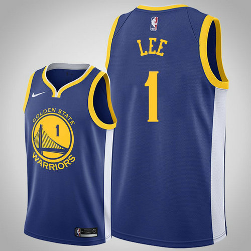 maglia Damion Lee 1 2018-2019 golden state warriors blu