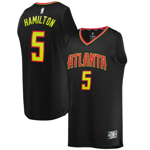 canotta basket Daniel Hamilton 5 2019 atlanta hawks nero